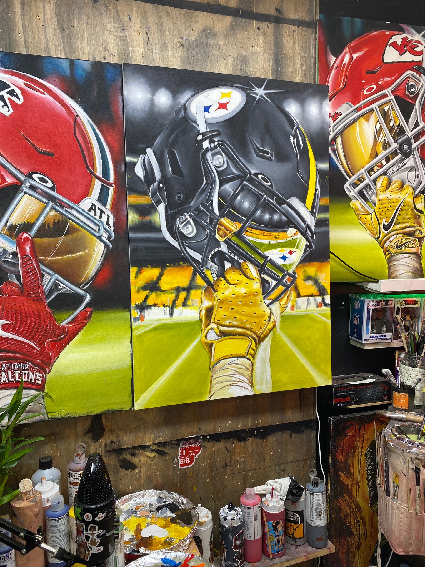 Cowboys 2024 Painting sports Canvas Print Artwork helmet Nfl Football