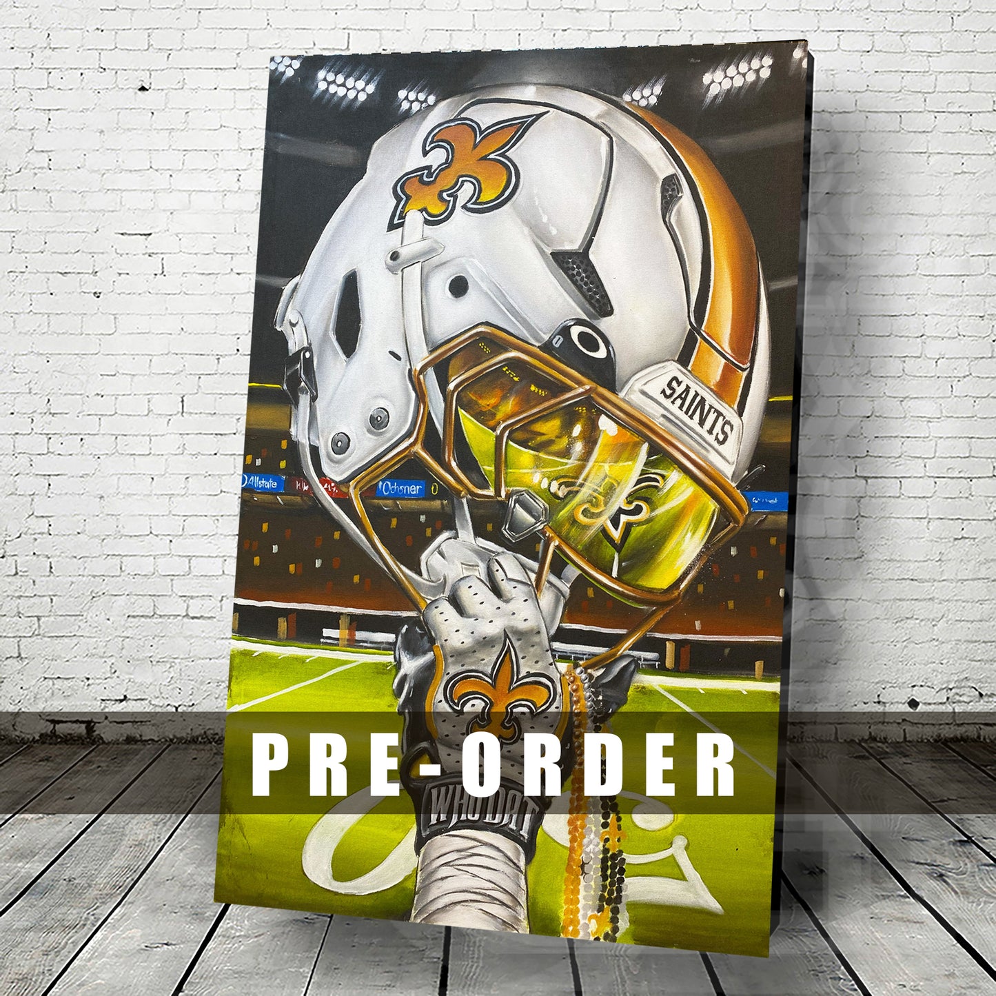 Saints by Jeremy Worst New Orleans Artwork Wall Art Poster Canvas NFL