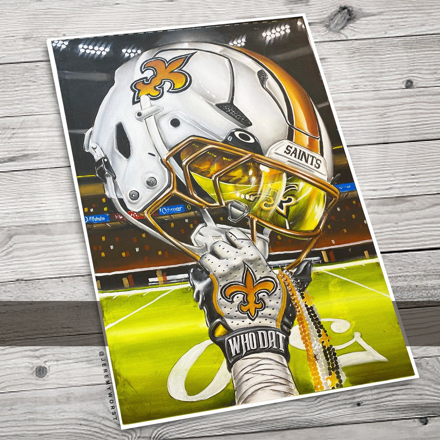 Saints by Jeremy Worst New Orleans Artwork Wall Art Poster Canvas NFL