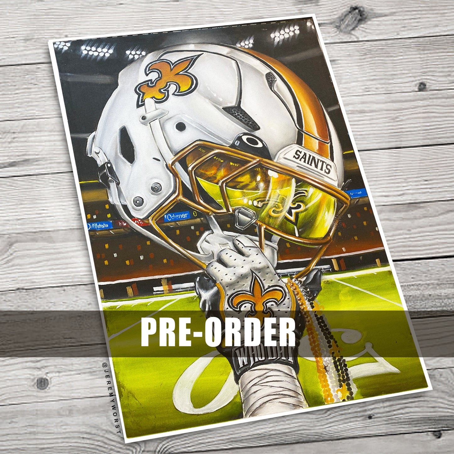 Saints by Jeremy Worst New Orleans Artwork Wall Art Poster Canvas NFL