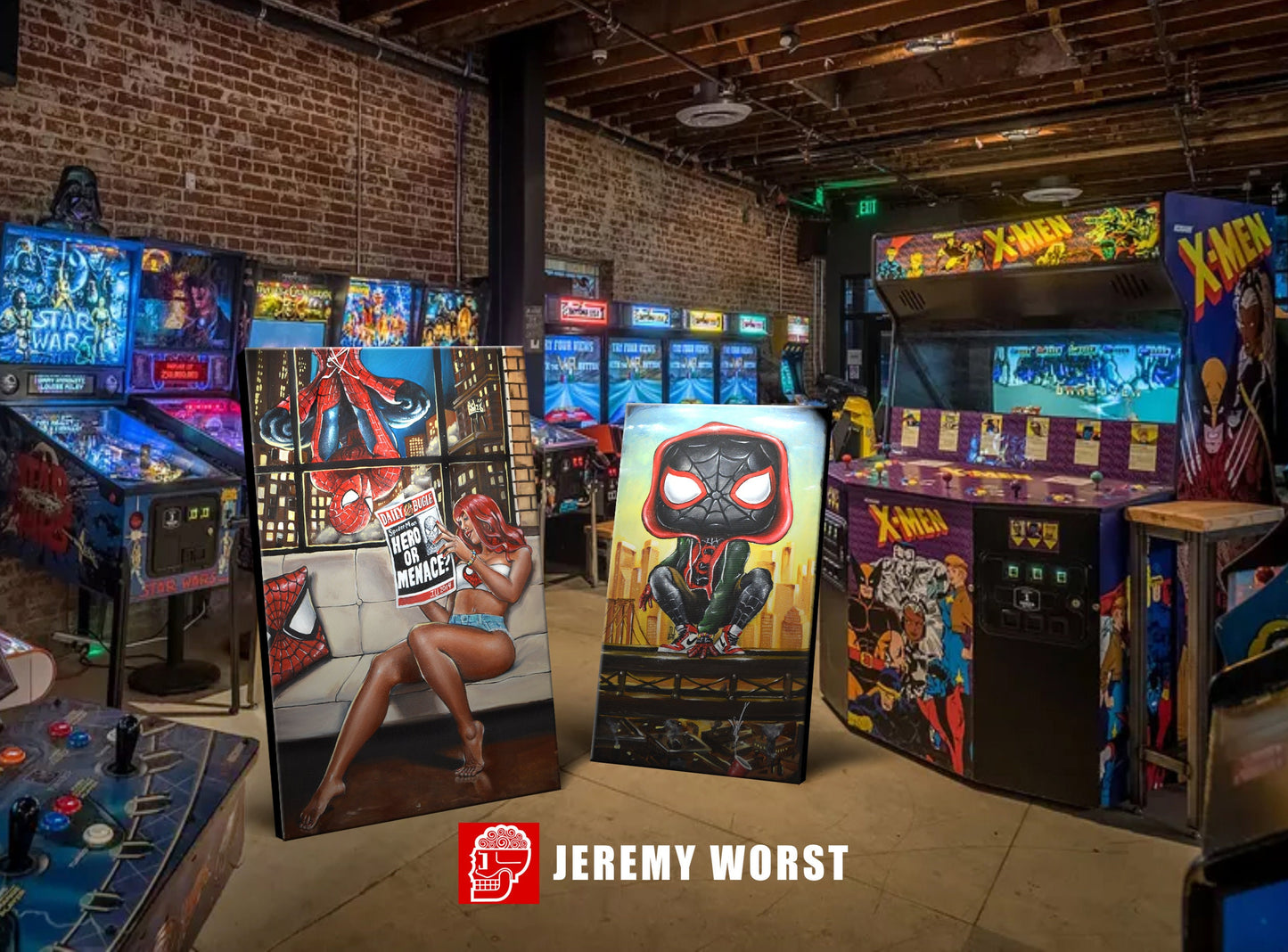 JEREMY WORST Skull 2015 Canvas print skulls zombie painting Artwork Signed large poster dark Gothic grunge creepy