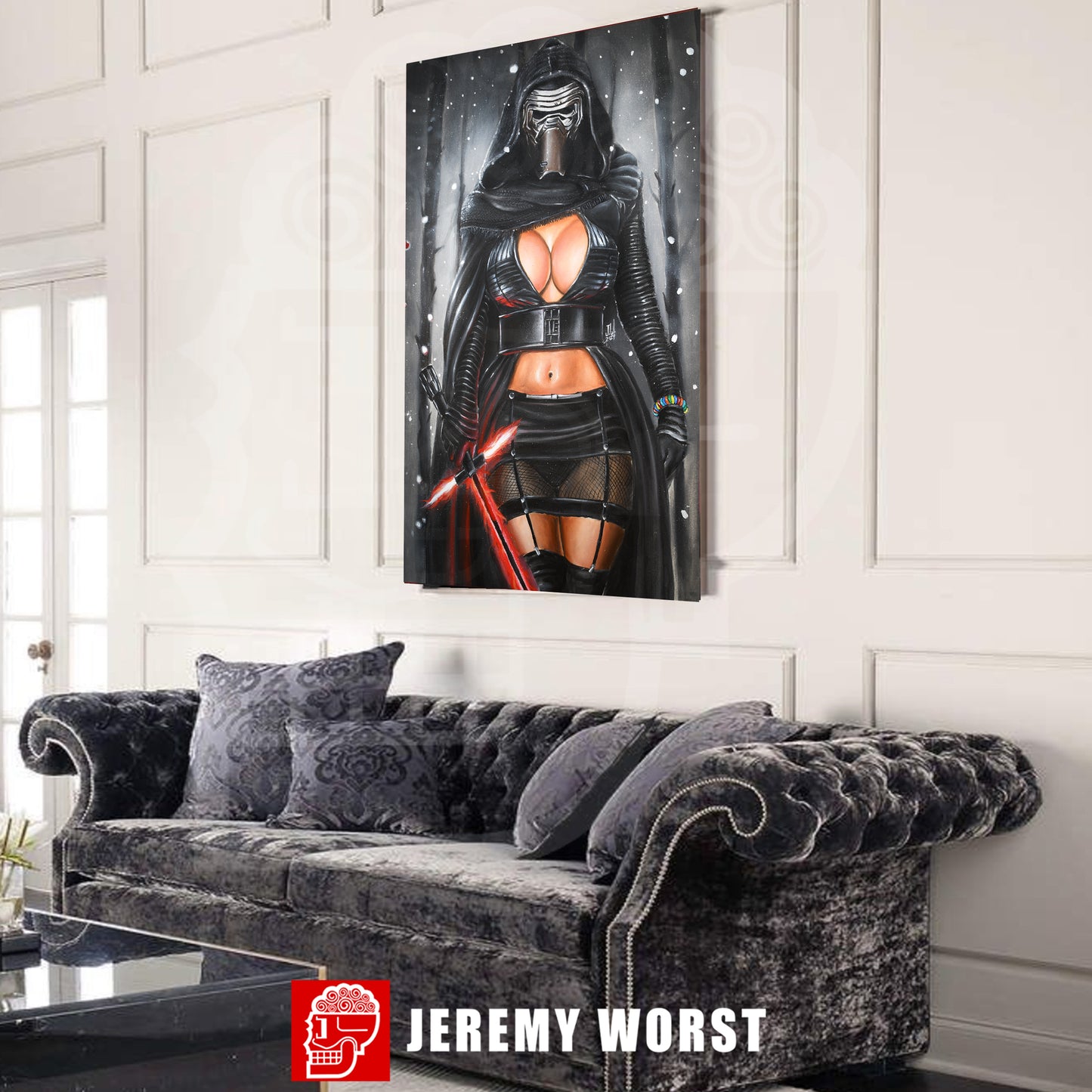 "kylo Ren's Girlfriend" Jeremy Worst Lord Vader Painting Pinup Cosplay Fan Art