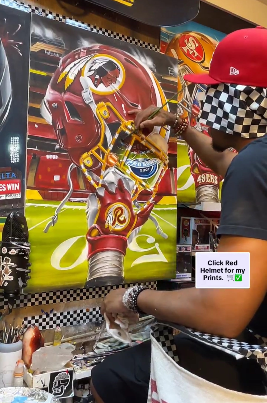 Washington Football by Jeremy Worst 2025 Washington Sports Football Canvas Print Artwork helmet Nfl Football