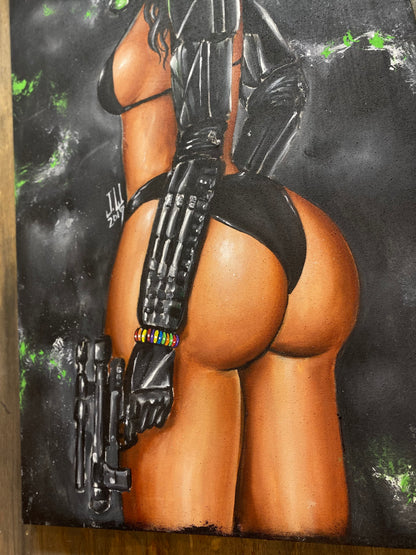 Death Trooper 2019 Original Acrylic Painting by Jeremy Worst