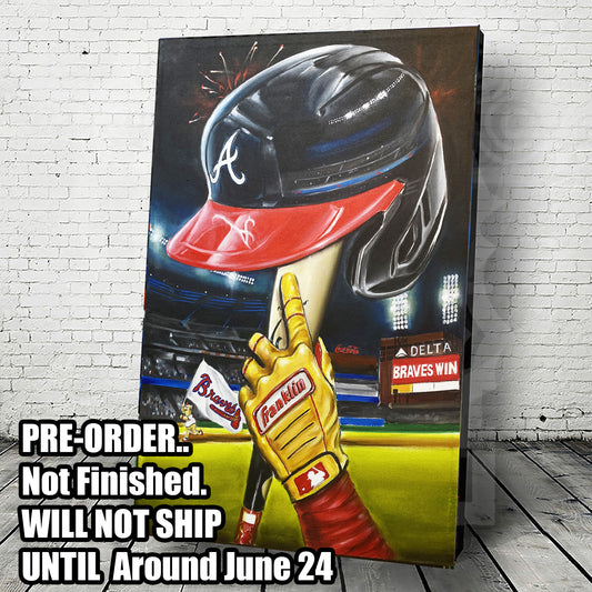 PRE- ORDER Braves by Jeremy Worst Painting Posters Canvas Prints Artwork Atlanta