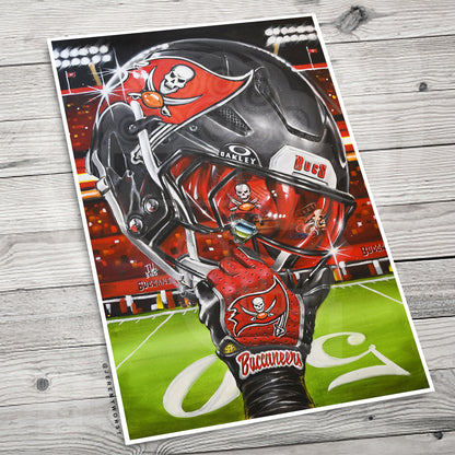 Buccaneers by Jeremy Worst TAMPA BAY Artwork Wall Art Poster Canvas NFL