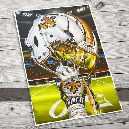 Saints by Jeremy Worst New Orleans Artwork Wall Art Poster Canvas NFL