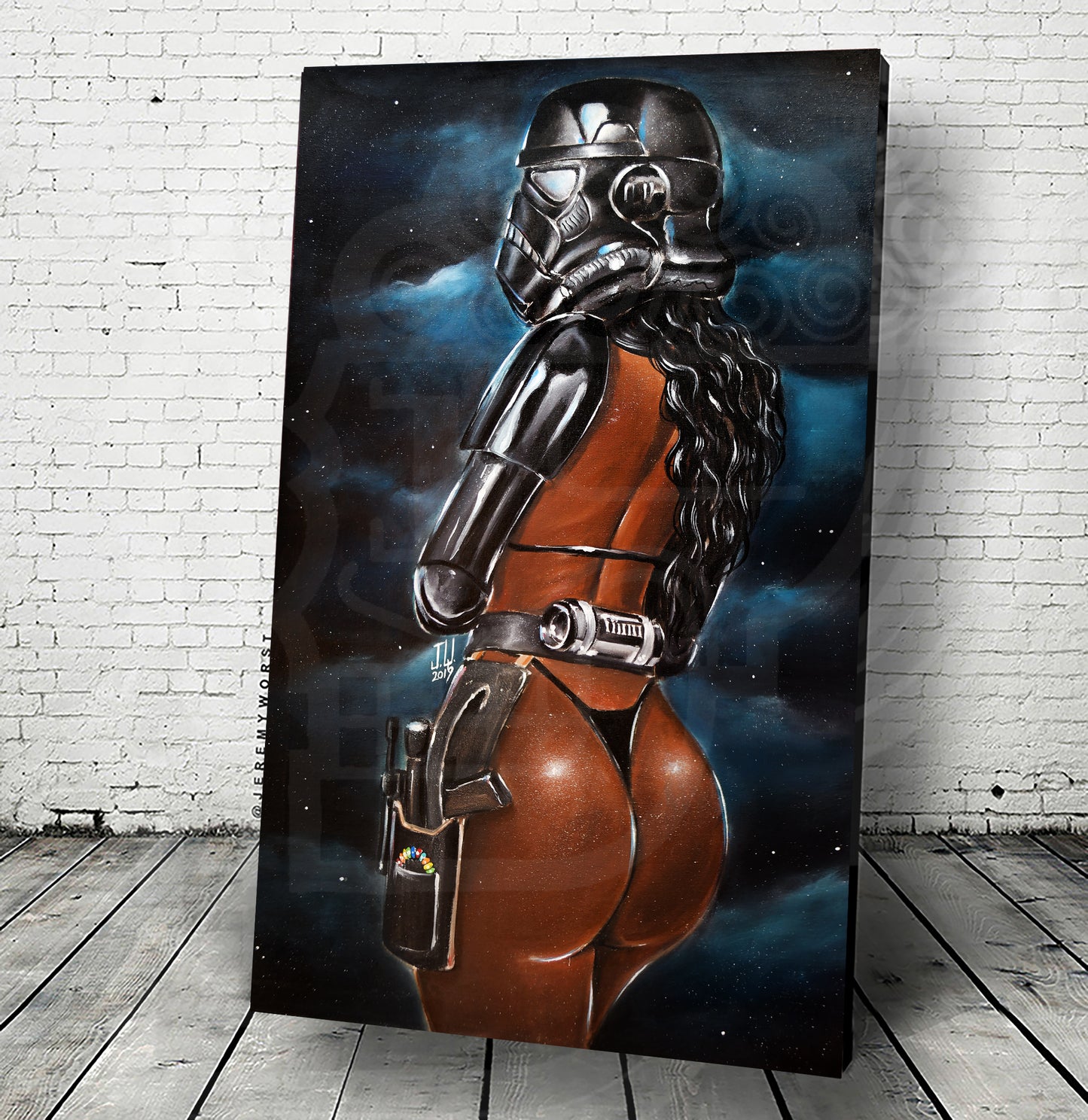 "Shadow Trooper New" Jeremy Worst  Painting Pinup Cosplay Fan Art Star Wars Cosplay