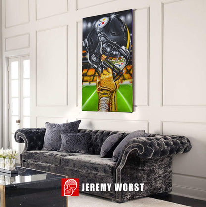 Steeler Nation 2024 Painting sports Canvas Print Artwork helmet Nfl Football