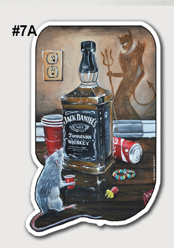 JEREMY WORST Devil's Choice Jack Whiskey Poster Canvas Wall alcohol Art Painting Decanter Bottle Barrel Bourbon nsfw xvideo cocktail wine