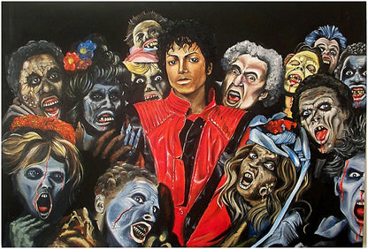 JEREMY WORST Thriller Tribute to Michael Jackson Rip painting artwork fine art print original mj im bad zombie anime nsfw sticker