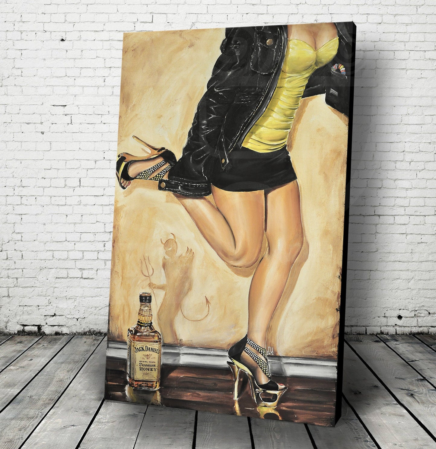 JEREMY WORST "Dancing with the Devil" Sexy Honey Canvas wall art Print Poster Decor nsfw sticker charm bottle gifts custom heel