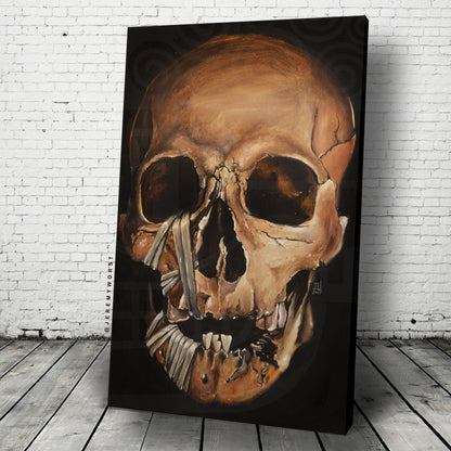 JEREMY WORST Skull 2015 Canvas print skulls zombie painting Artwork Signed large poster dark Gothic grunge creepy scary walking dead edm sex