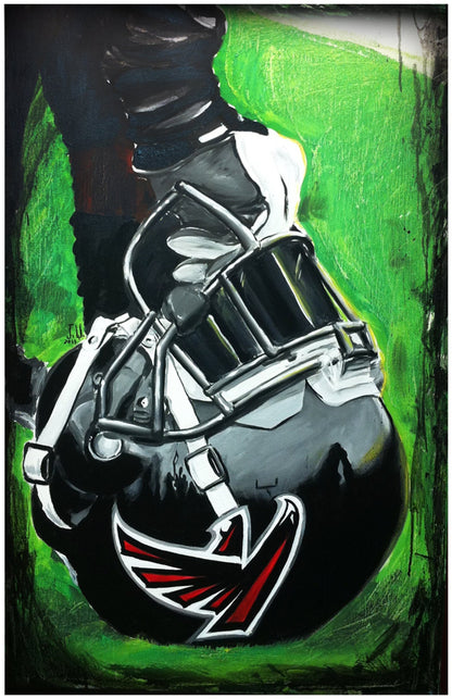 JEREMY WORST Custom NFL Helmet Painting Original Acrylic Painting 30 x 20 Art Piece Great Gift For Him anime nsfw sticker