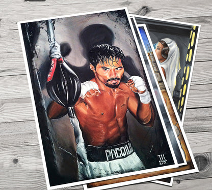 JEREMY WORST Manny Pacquiao Boxing Canvas Prints Artwork  anime art painting original win welterweight champion Philip pines fighting pride